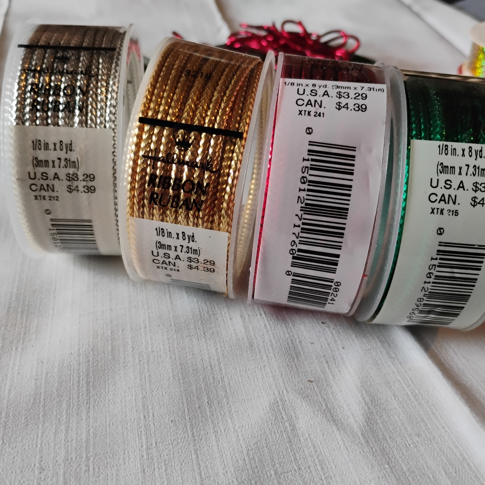 Hallmark Festive Ribbon Collection in Red, Gold, and Green